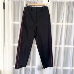 Peserico Italian Navy & Red Stripe Stretch Pants with Silver trim Sz 40